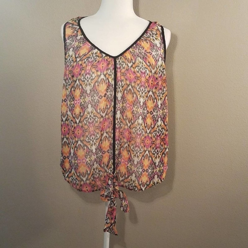 🦋 Concept Sheer Animal Print Top Large